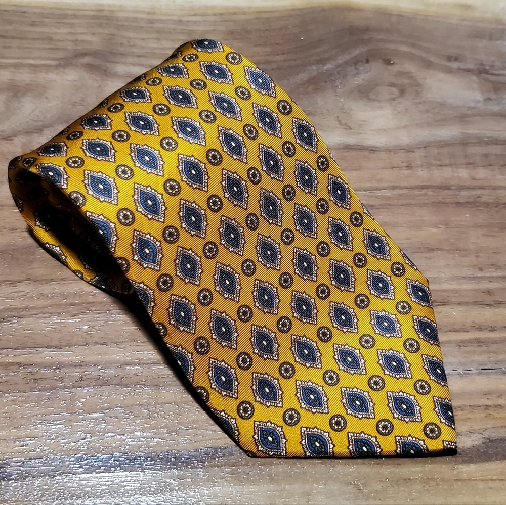 Savile Row Elegant Gold and Black Men's Tie